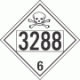 UN 3288 - Poison or Toxic Class 6.1 Placards