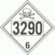 UN 3290 - Poison or Toxic Class 6.1 Placards