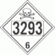 UN 3293 - Poison or Toxic Class 6.1 Placards