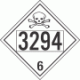 UN 3294 - Poison or Toxic Class 6.1 Placards