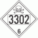 UN 3302 - Poison or Toxic Class 6.1 Placards