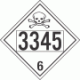 UN 3345 - Poison or Toxic Class 6.1 Placards