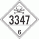 UN 3347 - Poison or Toxic Class 6.1 Placards