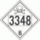 UN 3348 - Poison or Toxic Class 6.1 Placards