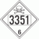 UN 3351 - Poison or Toxic Class 6.1 Placards