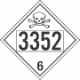 UN 3352 - Poison or Toxic Class 6.1 Placards