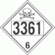 UN 3361 - Poison or Toxic Class 6.1 Placards