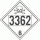 UN 3362 - Poison or Toxic Class 6.1 Placards