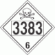 UN 3383 - Poison or Toxic Class 6.1 Placards