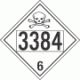 UN 3384 - Poison or Toxic Class 6.1 Placards