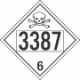 UN 3387 - Poison or Toxic Class 6.1 Placards