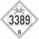 UN 3389 - Poison or Toxic Class 6.1 Placards