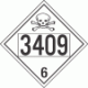 UN 3409 - Poison or Toxic Class 6.1 Placards