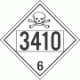 UN 3410 - Poison or Toxic Class 6.1 Placards