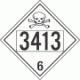 UN 3413 - Poison or Toxic Class 6.1 Placards