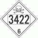 UN 3422 - Poison or Toxic Class 6.1 Placards