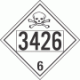 UN 3426 - Poison or Toxic Class 6.1 Placards