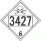 UN 3427 - Poison or Toxic Class 6.1 Placards