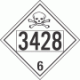 UN 3428 - Poison or Toxic Class 6.1 Placards