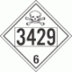 UN 3429 - Poison or Toxic Class 6.1 Placards