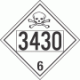 UN 3430 - Poison or Toxic Class 6.1 Placards