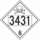 UN 3431 - Poison or Toxic Class 6.1 Placards