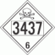 UN 3437 - Poison or Toxic Class 6.1 Placards