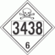 UN 3438 - Poison or Toxic Class 6.1 Placards