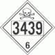 UN 3439 - Poison or Toxic Class 6.1 Placards