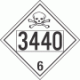 UN 3440 - Poison or Toxic Class 6.1 Placards