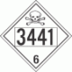 UN 3441 - Poison or Toxic Class 6.1 Placards