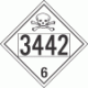 UN 3442 - Poison or Toxic Class 6.1 Placards