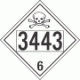 UN 3443 - Poison or Toxic Class 6.1 Placards