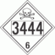 UN 3444 - Poison or Toxic Class 6.1 Placards