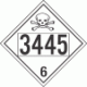 UN 3445 - Poison or Toxic Class 6.1 Placards