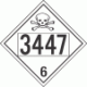 UN 3447 - Poison or Toxic Class 6.1 Placards