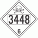 UN 3448 - Poison or Toxic Class 6.1 Placards