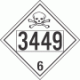 UN 3449 - Poison or Toxic Class 6.1 Placards