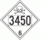 UN 3450 - Poison or Toxic Class 6.1 Placards