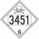 UN 3451 - Poison or Toxic Class 6.1 Placards