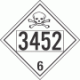 UN 3452 - Poison or Toxic Class 6.1 Placards