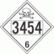 UN 3454 - Poison or Toxic Class 6.1 Placards