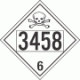 UN 3458 - Poison or Toxic Class 6.1 Placards