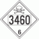 UN 3460 - Poison or Toxic Class 6.1 Placards