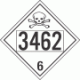 UN 3462 - Poison or Toxic Class 6.1 Placards