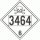 UN 3464 - Poison or Toxic Class 6.1 Placards