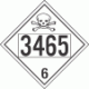 UN 3465 - Poison or Toxic Class 6.1 Placards