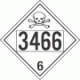 UN 3466 - Poison or Toxic Class 6.1 Placards