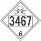 UN 3467 - Poison or Toxic Class 6.1 Placards