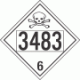 UN 3483 - Poison or Toxic Class 6.1 Placards